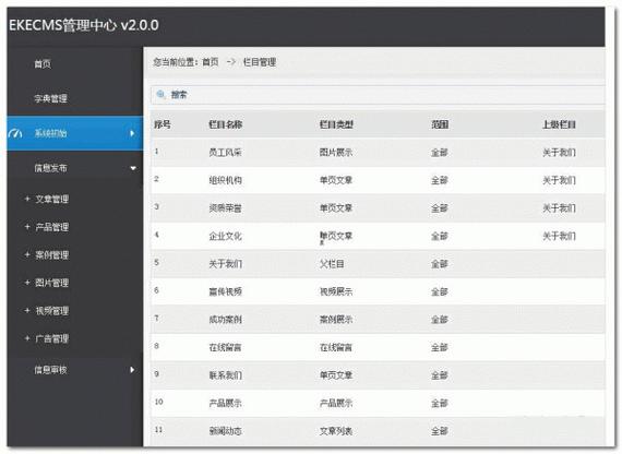 【ekecms网站管理系统 v2.1.